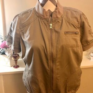 Khaki Short Sleeve Blouse
